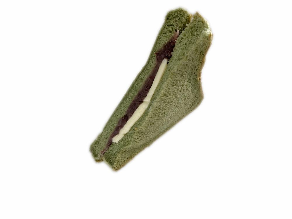 【並柳店限定】よもぎ食パンのあんバターサンド