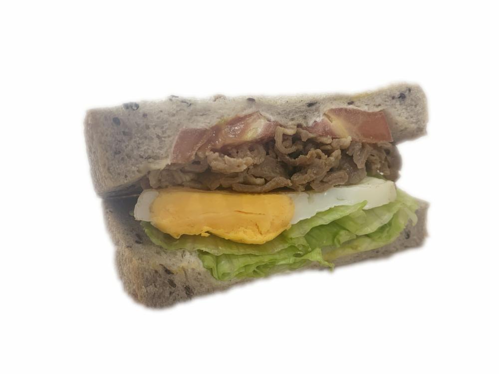 七穀食パンの焼肉サンド