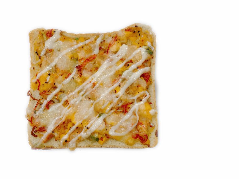 枝豆食パンのねぎかまトースト